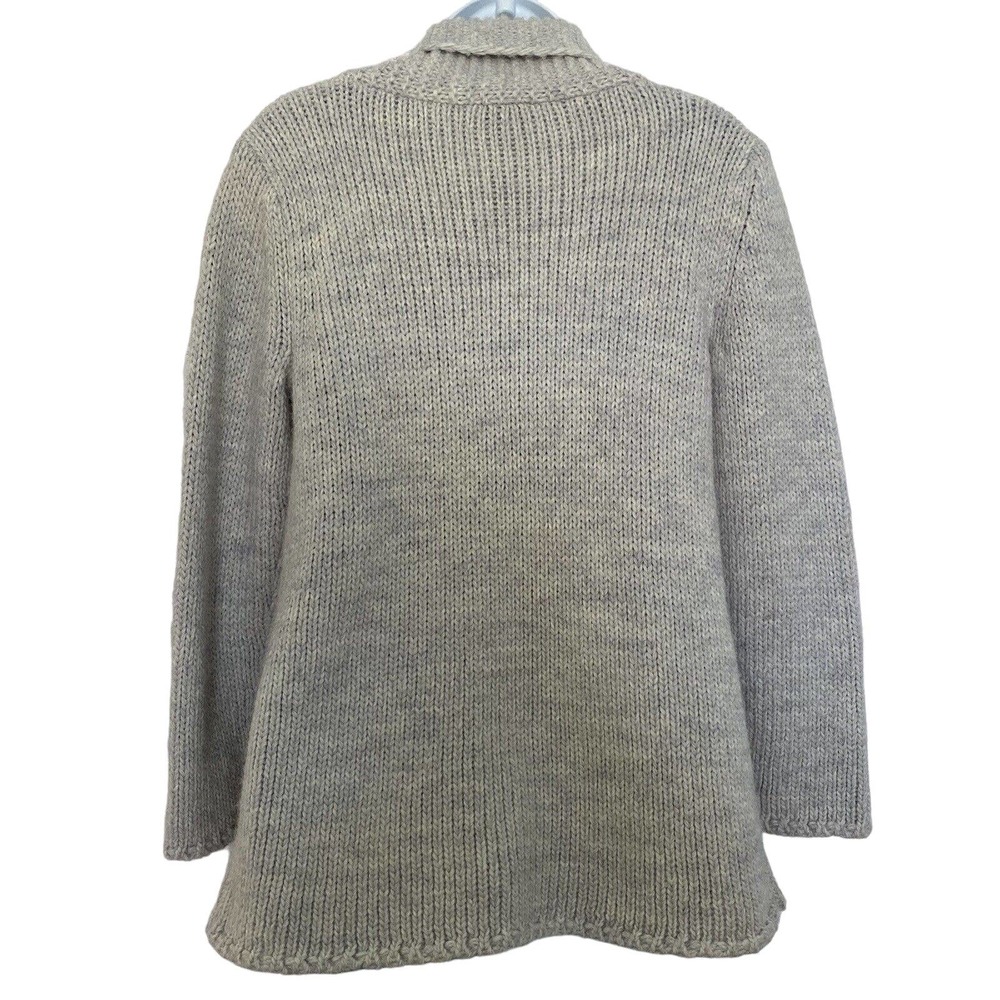 J. Jill Gray Chunky Knit Alpaca Blend Soft & Cozy Knit Open Cardigan - Size XS - Picture 3 of 8